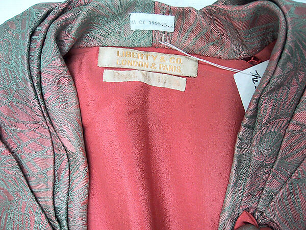 Cape, Liberty &amp; Co. (British, founded London, 1875), silk, British