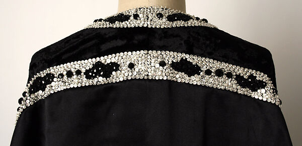 Evening dress, James Galanos (American, Philadelphia, Pennsylvania, 1924–2016 West Hollywood, California), silk, velvet, leather, American