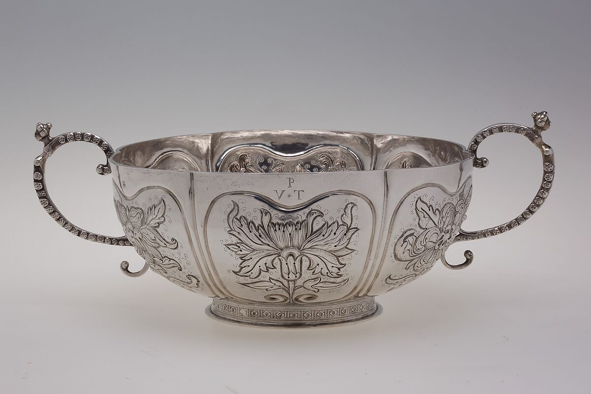 Two-handled Bowl, Cornelius Kierstede (1674–ca. 1757), Silver, American