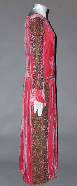 Dress, Babani (French, 1892–1940), silk, metal, Italian
