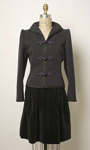 Ensemble, Yves Saint Laurent (French, founded 1961), silk, wool, French 