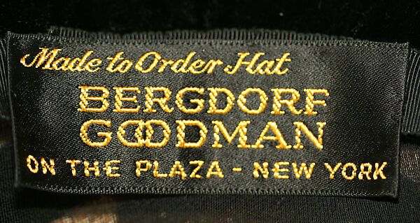 Cap, Bergdorf Goodman (American, founded 1899), silk, American