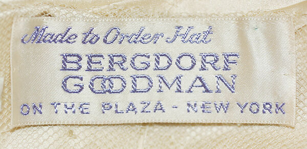 Hat, Bergdorf Goodman (American, founded 1899), silk, American