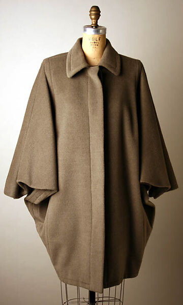 Coat, Yves Saint Laurent (French, founded 1961), cashmere, silk, French 