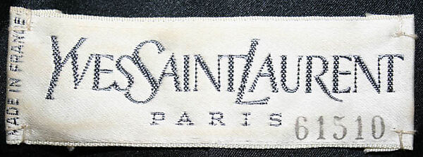 Evening suit, Yves Saint Laurent (French, founded 1961), wool, French