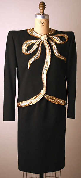 Evening suit, Yves Saint Laurent (French, founded 1961), wool, French