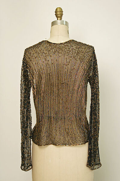 Sweater, Halston (American, Des Moines, Iowa 1932–1990 San Francisco, California), synthetic fiber, plastic, American