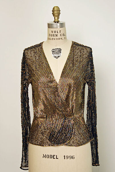 Sweater, Halston (American, Des Moines, Iowa 1932–1990 San Francisco, California), synthetic fiber, plastic, American 