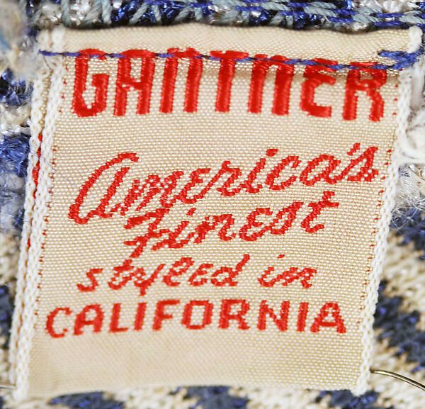 Bathing trunks, Gantner of California, synthetic fiber, American