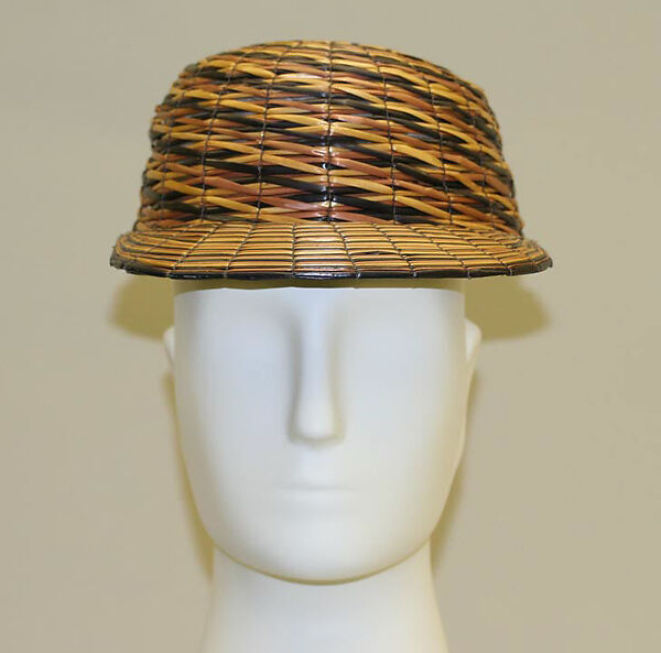 Hat, straw, leather, Italian