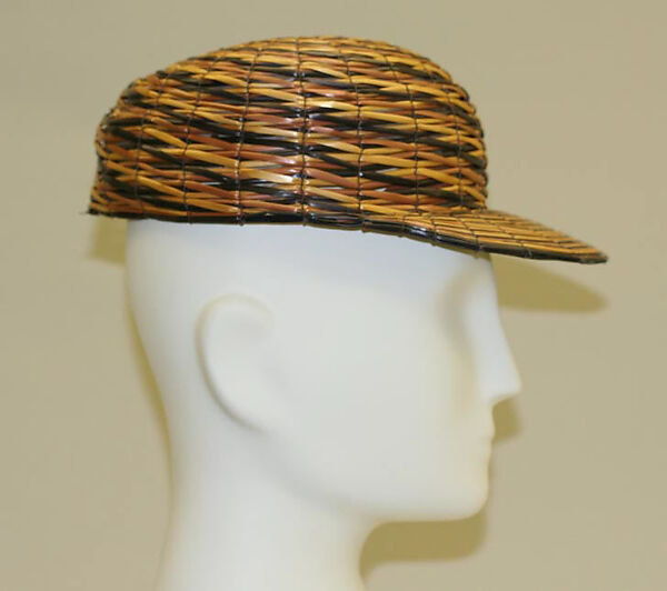 Hat, straw, leather, Italian 