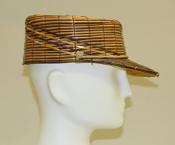 Hat, straw, leather, Italian 