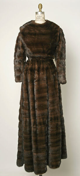 Evening ensemble, Jacques Kaplan (American, Paris 1924–2008 Kent, Connecticut), mink, silk, American 