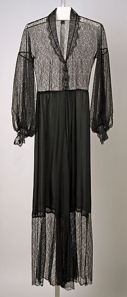 Lounging pajamas, House of Chanel (French, founded 1910), silk, cotton, French 