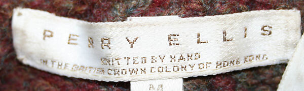 Sweater, Perry Ellis Sportswear Inc. (American, founded 1978), wool, American