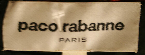 Evening dress, Paco Rabanne (French, born Spain 1934–2023), synthetic fiber, plastic, French