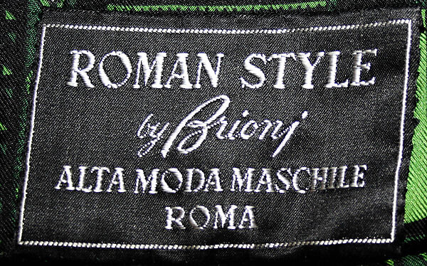 Suit, Brioni (Italian, founded 1945), silk or cotton, Italian