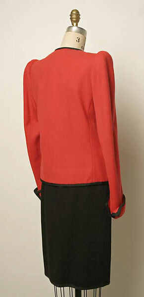 Suit, Yves Saint Laurent (French, founded 1961), wool, cotton, French