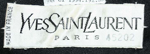 Suit, Yves Saint Laurent (French, founded 1961), wool, cotton, French