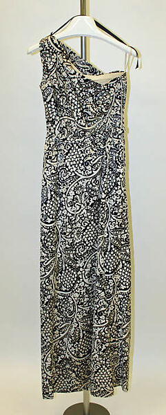 Evening dress, Attributed to Mainbocher (French and American, founded 1930), silk, American