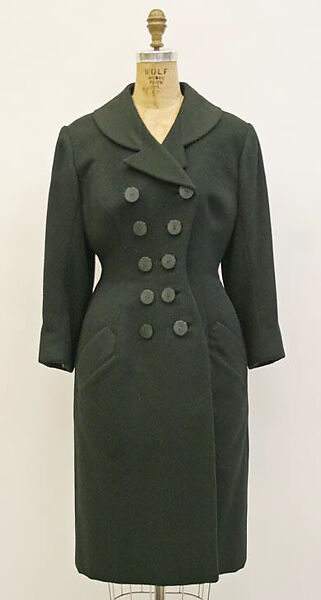 Coat, Charles James (American, born Great Britain, 1906–1978), wool, American 