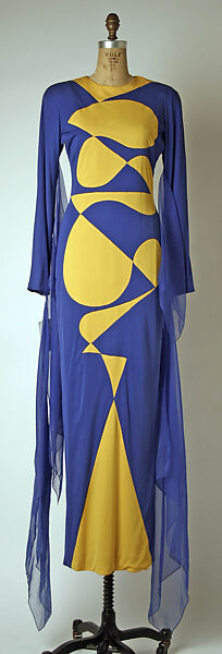 Evening dress, Francesco Maria Bandini (Italian), synthetic fiber, Italian 