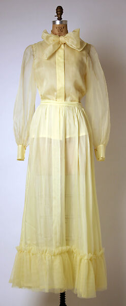 Evening ensemble, Adolfo (American, born Cuba, Cárdenas 1923–2021 New York), silk, American