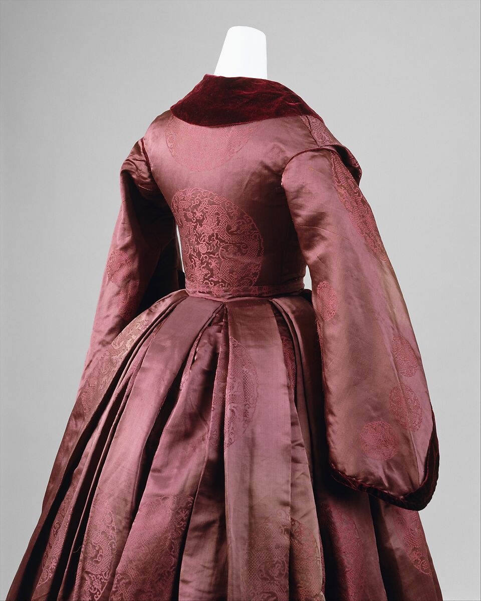 Dress, silk, British
