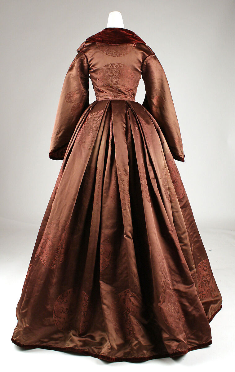 Dress, silk, British