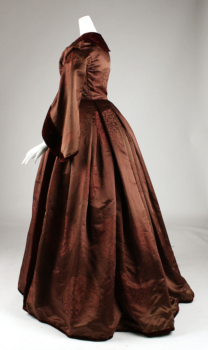 Dress, silk, British