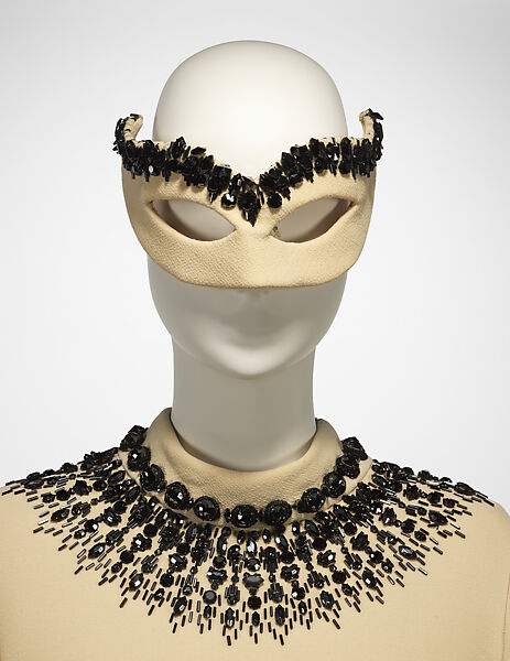 Evening dress, House of Balmain (French, founded 1945), wool, plastic, French