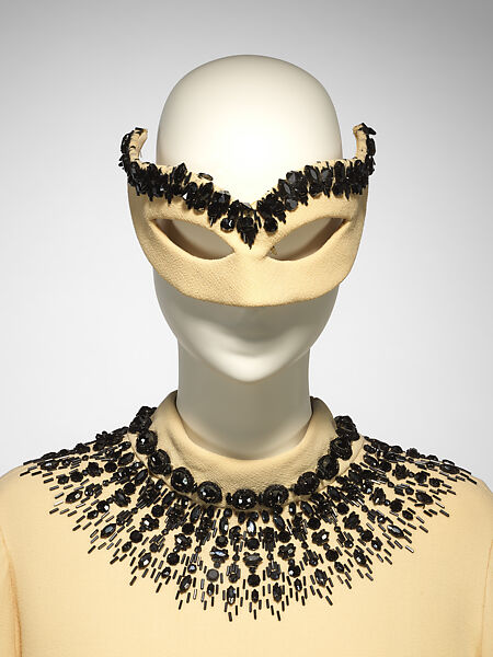 Evening dress, House of Balmain (French, founded 1945), wool, plastic, French