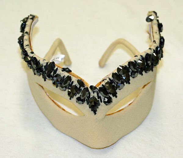 Evening dress, House of Balmain (French, founded 1945), wool, plastic, French