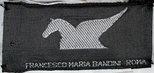 Evening ensemble, Francesco Maria Bandini (Italian), synthetic fiber, plastic, Italian