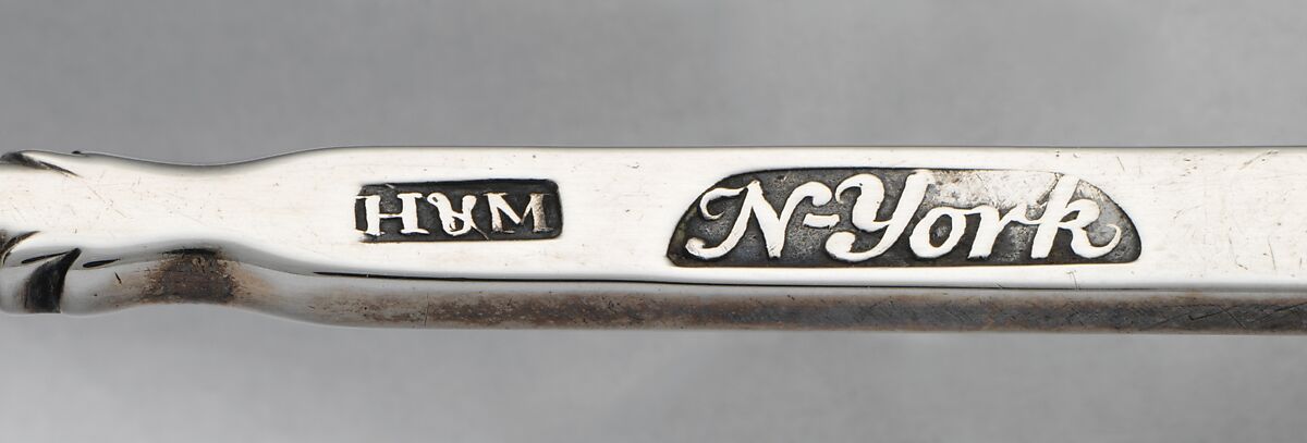 Ladle, Benjamin Halsted (1734–1817), Silver, whalebone(?), thread, American