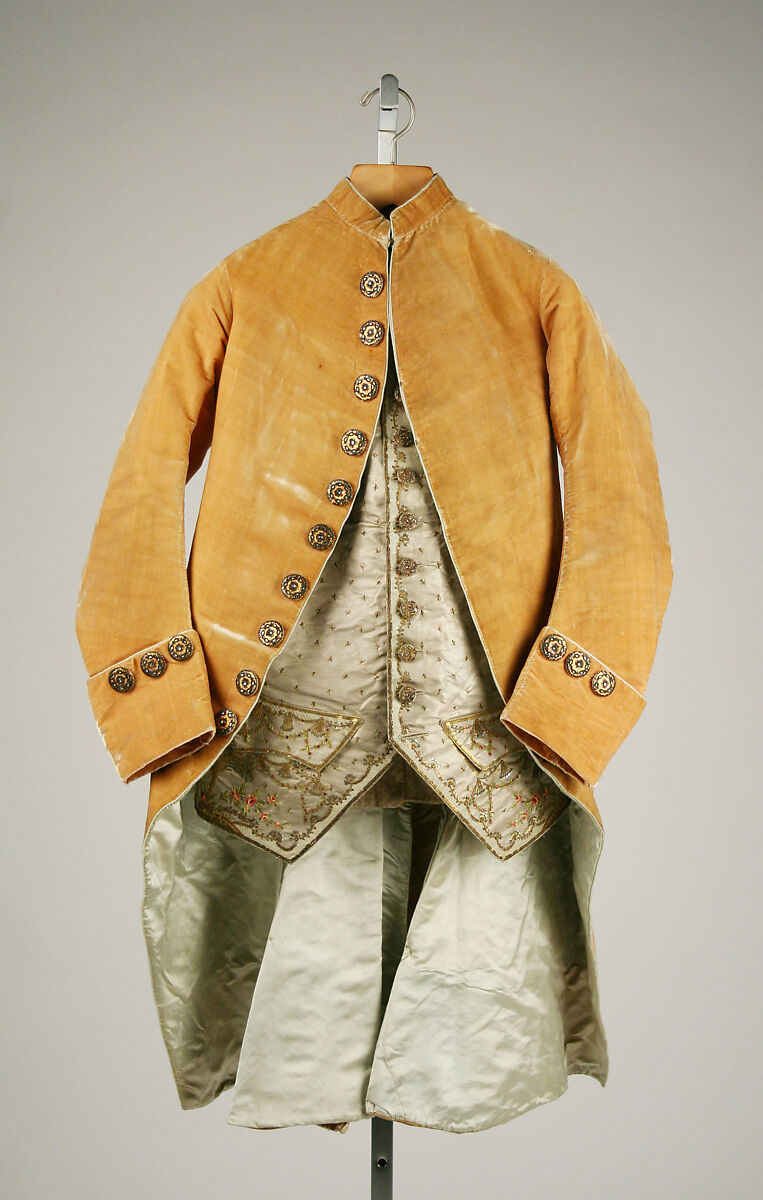 Ensemble, silk, metal, French