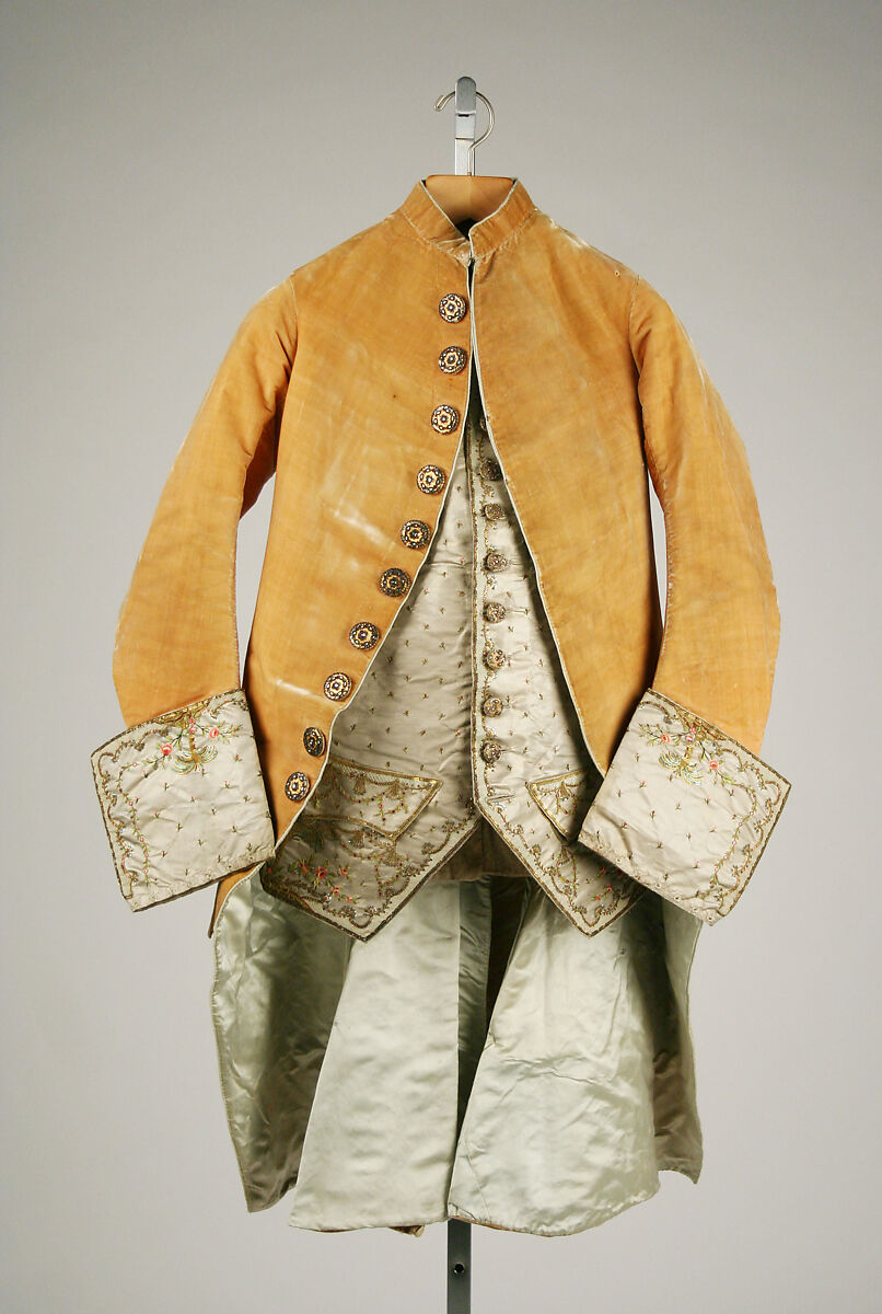 Ensemble, silk, metal, French