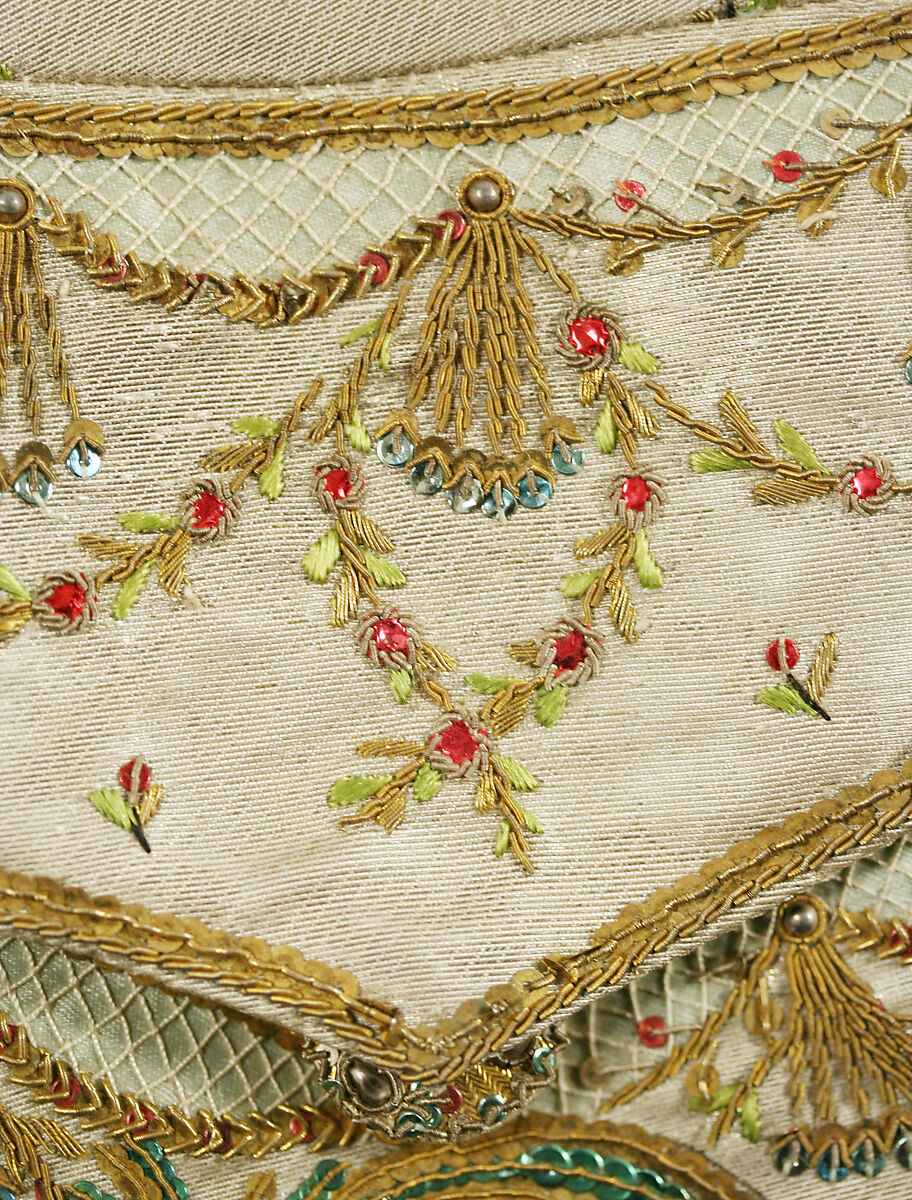 Ensemble, silk, metal, French