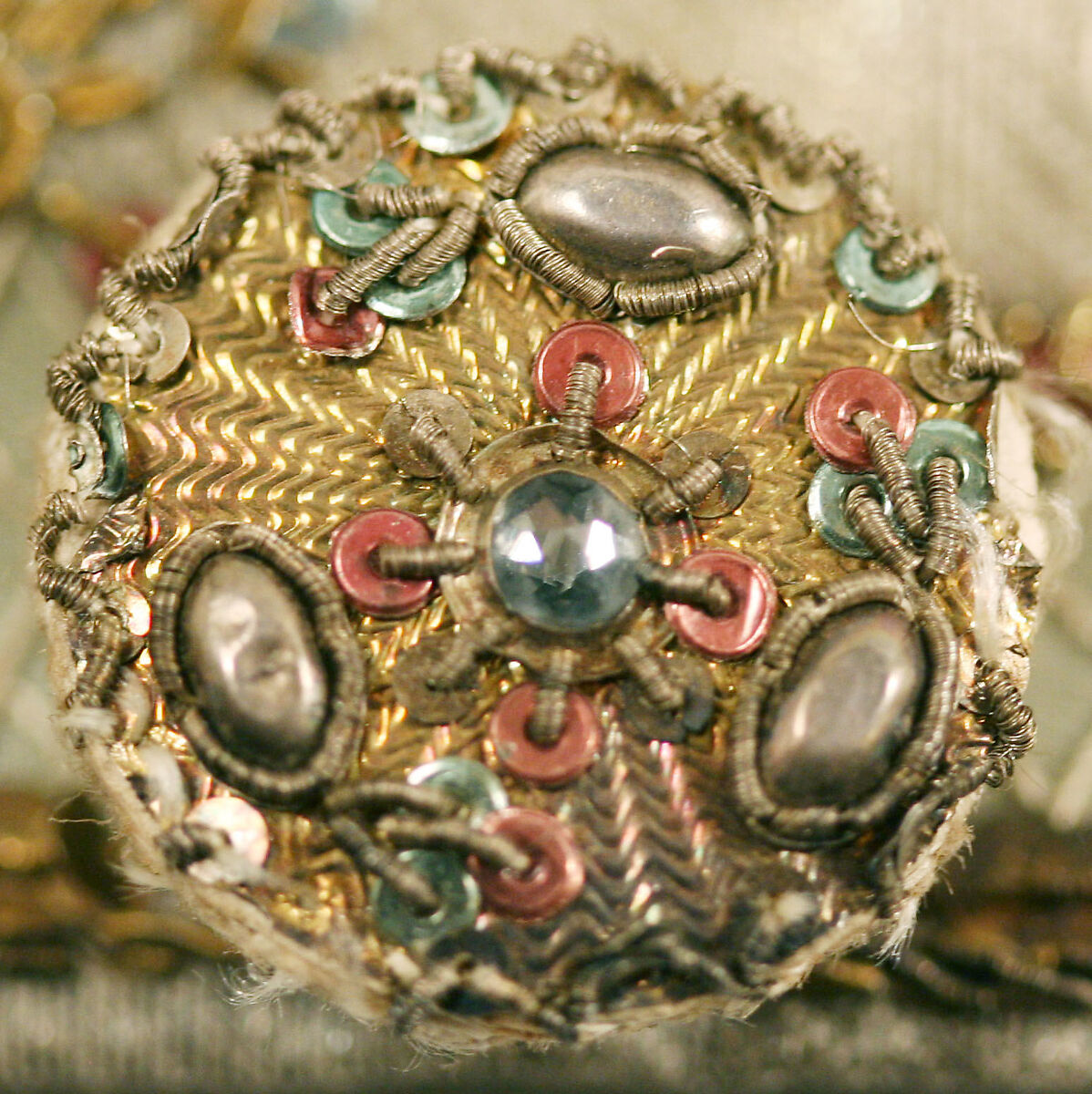 Ensemble, silk, metal, French