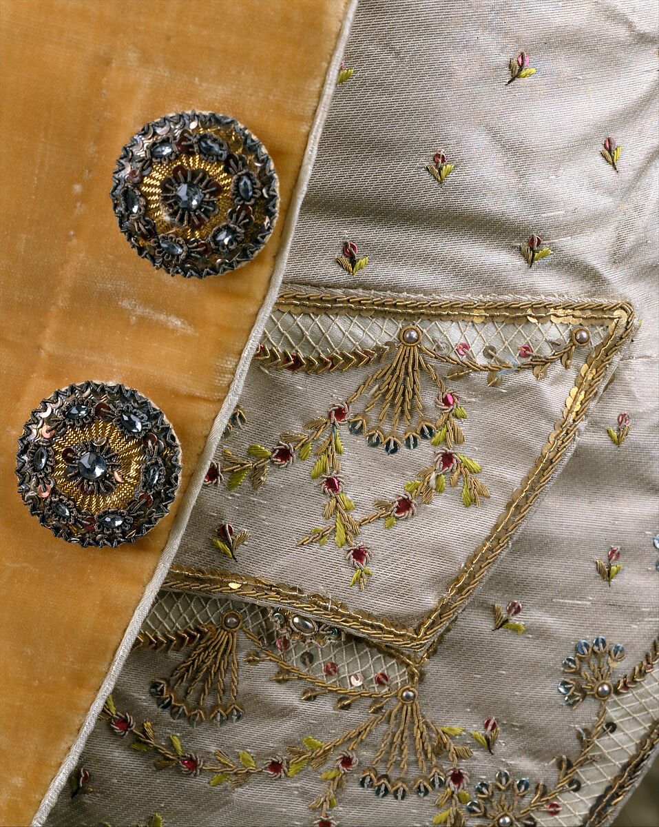 Ensemble, silk, metal, French