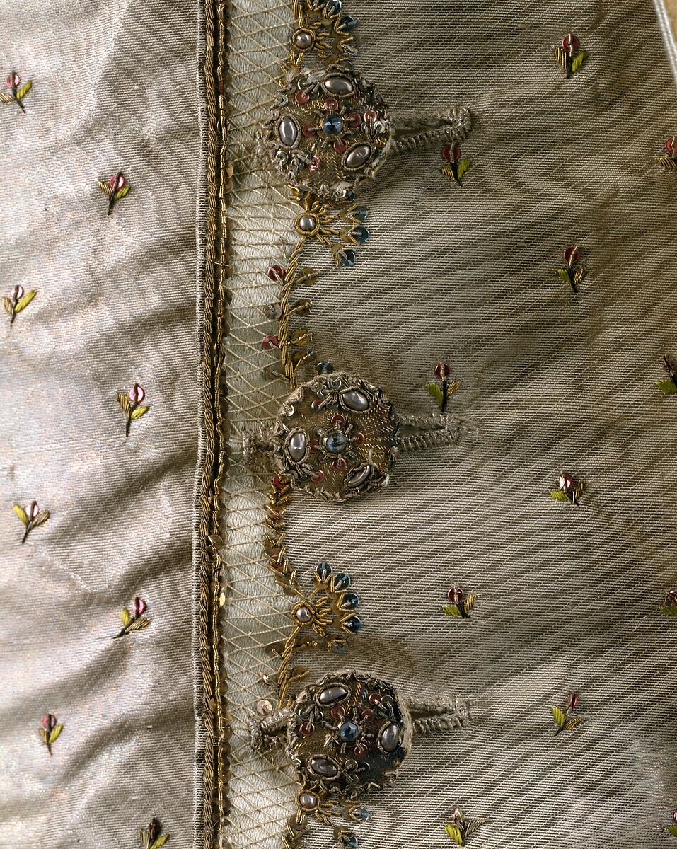Ensemble, silk, metal, French