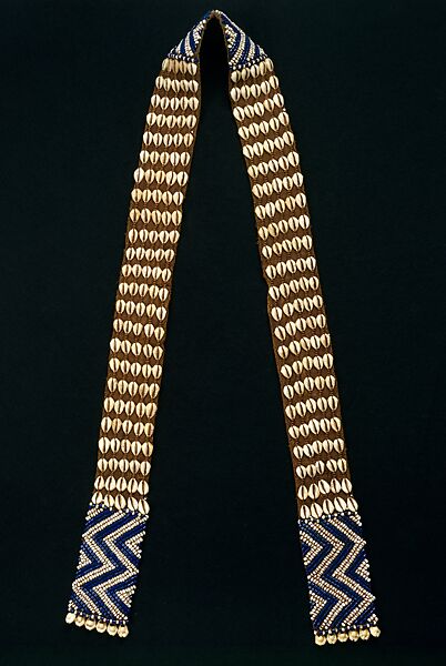 Ensemble, Cotton, shells, leather, Kuba peoples