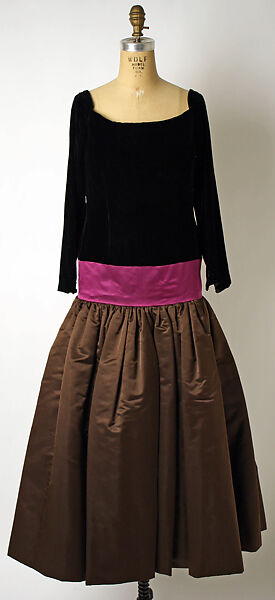 Evening ensemble, Martha, silk, American