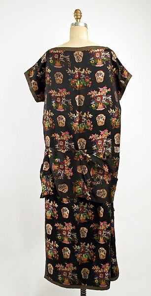 Evening dress, Maison Agnès (French), silk, metal braid, French