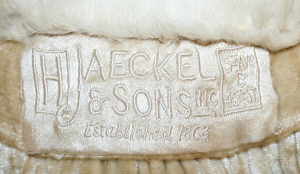 Evening cape, H. Jaeckal &amp; Sons (American, 1863–1949), silk, fur, American