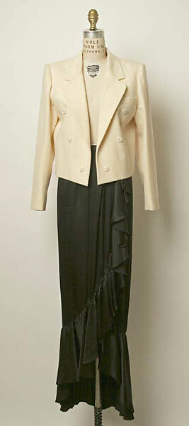 Evening ensemble, Yves Saint Laurent (French, founded 1961), silk, wool, French 
