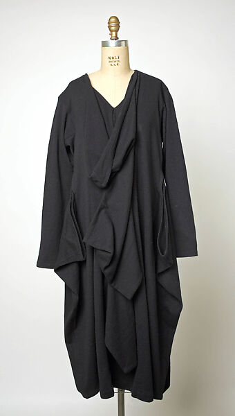 Dress, Comme des Garçons (Japanese, founded 1969), wool, nylon, Japanese 