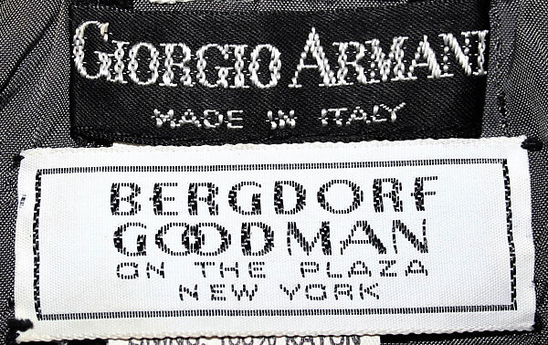 Suit, Giorgio Armani (Italian, founded 1974), (a, c) wool; (b) silk, Italian
