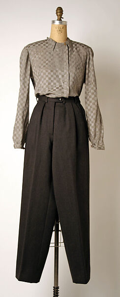 Suit, Giorgio Armani (Italian, founded 1974), (a, c) wool; (b) silk, Italian