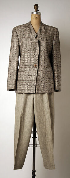 Suit, Giorgio Armani (Italian, founded 1974), flax, silk, Italian 